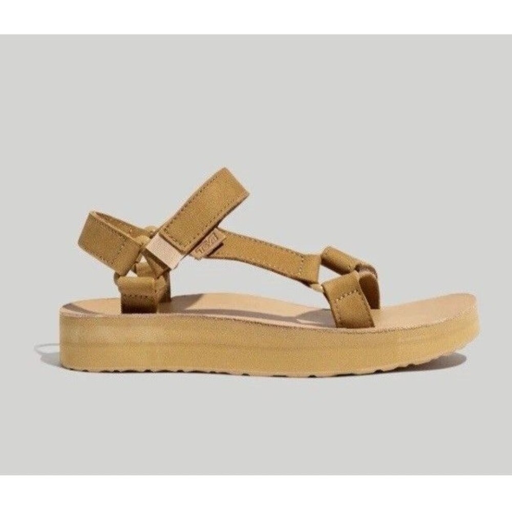 NIB TEVA Leather Midform Universal Sandals 10 Desert Sand - Picture 3 of 6